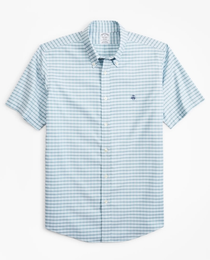 Stretch Regent Regular-Fit  Sport Shirt, Non-Iron Short-Sleeve Check, image 1