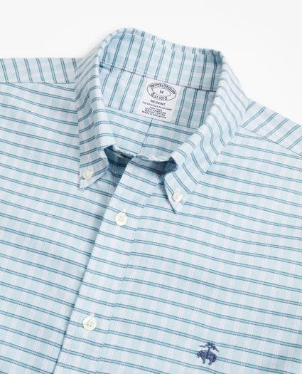Stretch Regent Regular-Fit  Sport Shirt, Non-Iron Short-Sleeve Check, image 2