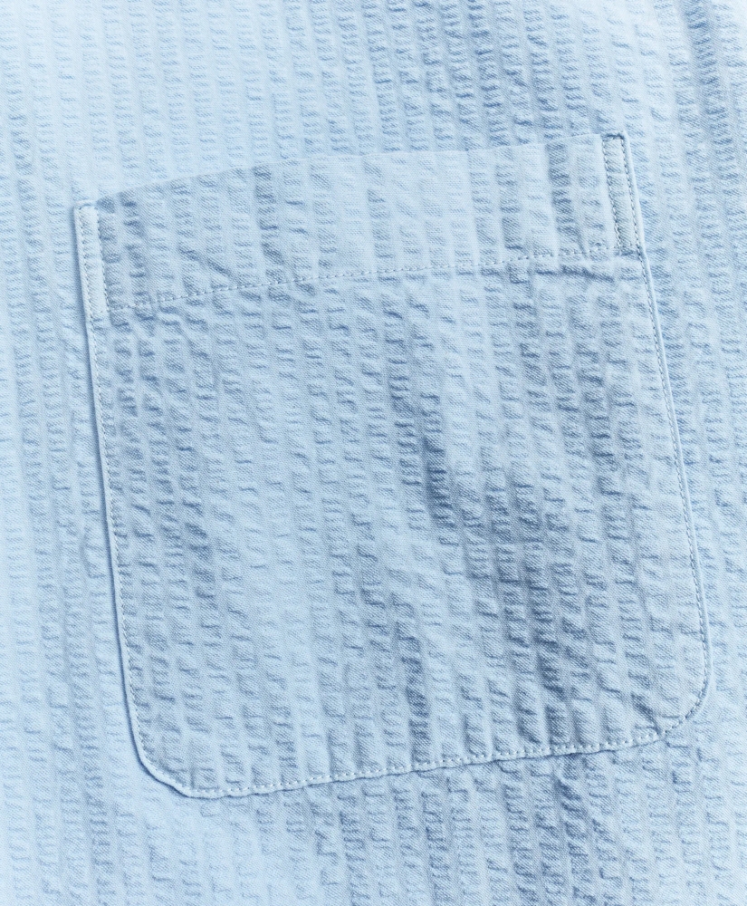 Regent Regular-Fit Sport Shirt, Garment-Dyed Seersucker, image 3