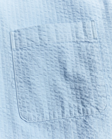 Regent Regular-Fit Sport Shirt, Garment-Dyed Seersucker, image 3