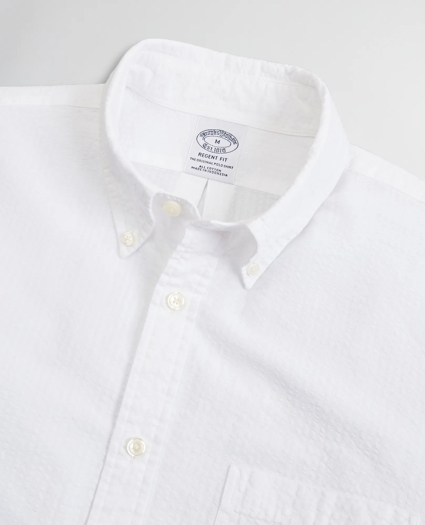 Regent Regular-Fit Sport Shirt, Garment-Dyed Seersucker, image 2