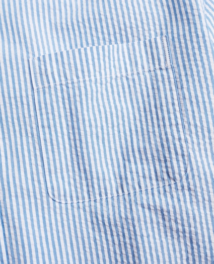 Regent Regular-Fit Sport Shirt, Seersucker Stripe, image 3