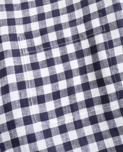 Regent Regular-Fit Sport Shirt, Irish Linen Gingham, image 3