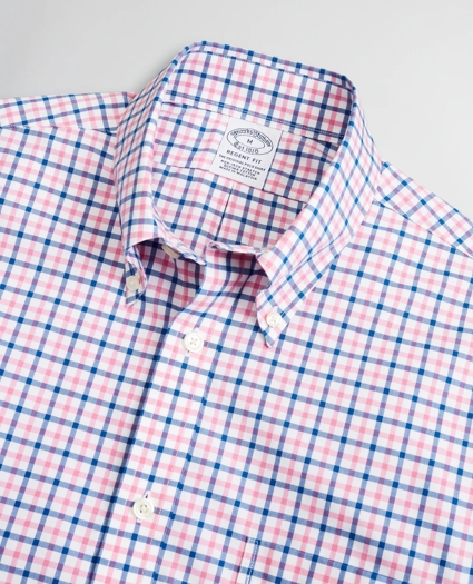 Stretch Regent Regular-Fit Sport Shirt, Non-Iron Windowpane, image 2