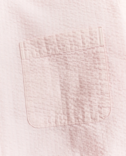 Milano Slim-Fit Sport Shirt, Garment-Dyed Seersucker, image 3