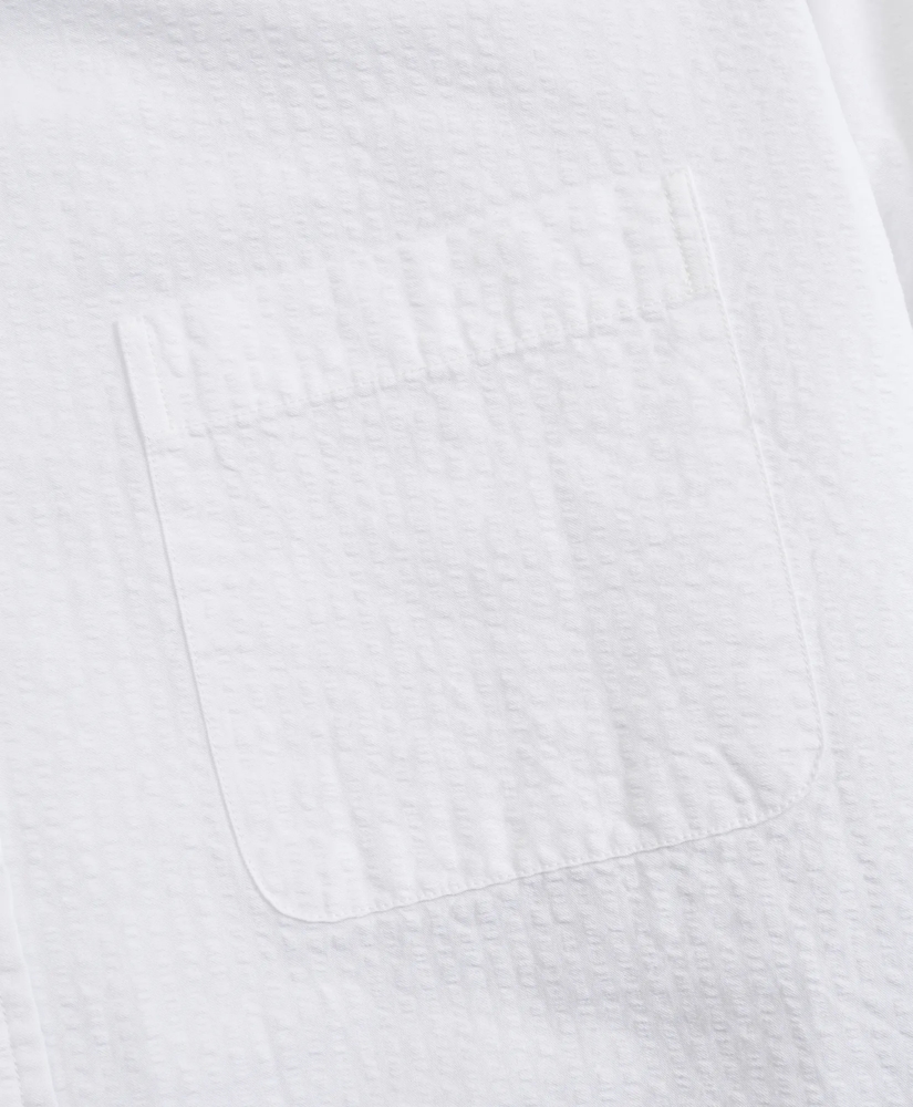 Milano Slim-Fit Sport Shirt, Garment-Dyed Seersucker, image 3