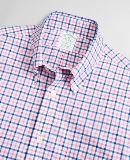 Stretch Milano Slim-Fit Sport Shirt, Non-Iron Windowpane, image 2