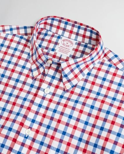 Stretch Madison Relaxed-Fit Sport Shirt, Non-Iron Large Windowpane, image 2