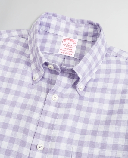Madison Relaxed-Fit Sport Shirt, Irish Linen Gingham, image 2