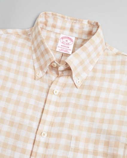 Madison Relaxed-Fit Sport Shirt, Irish Linen Gingham, image 2
