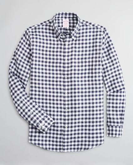 Madison Relaxed-Fit Sport Shirt, Irish Linen Gingham, image 1
