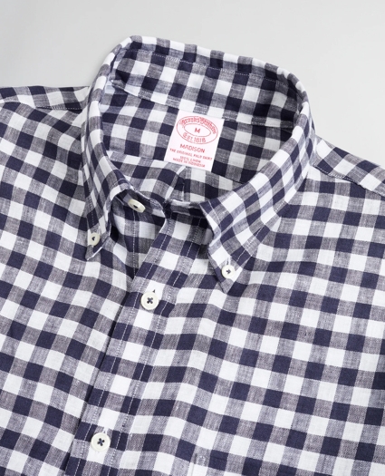 Madison Relaxed-Fit Sport Shirt, Irish Linen Gingham, image 2