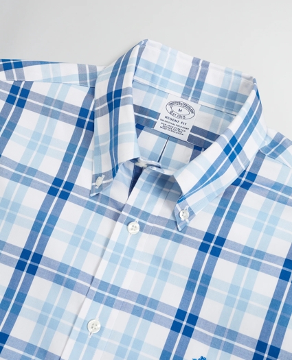 Stretch Regent Regular-Fit Sport Shirt, Non-Iron Check, image 2