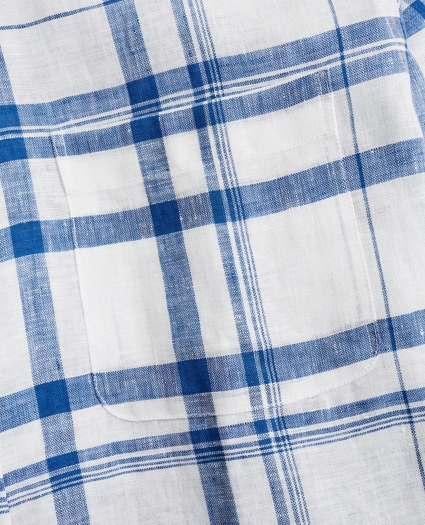 Regent Regular-Fit Sport Shirt, Irish Linen Plaid, image 3