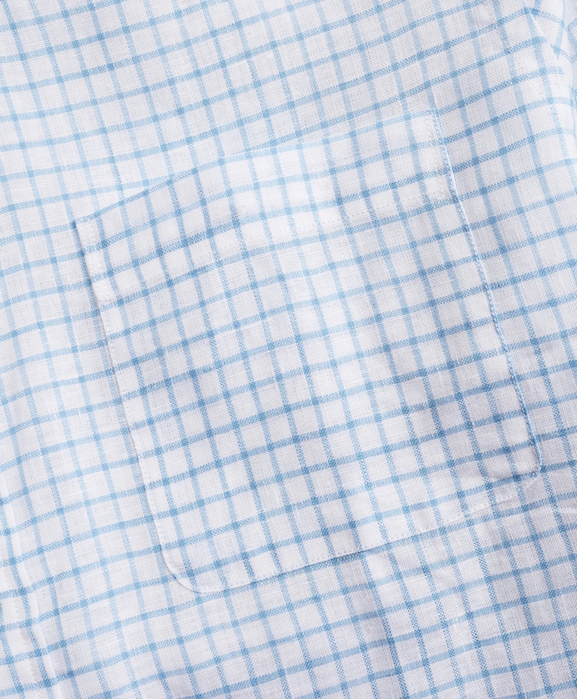 Regent Regular-Fit Sport Shirt, Irish Linen Windowpane, image 3