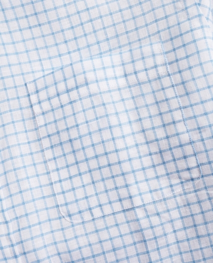 Regent Regular-Fit Sport Shirt, Irish Linen Windowpane, image 3