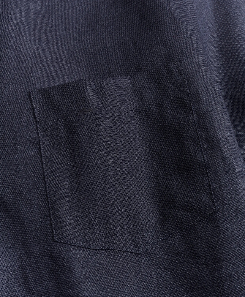Regent Regular-Fit Sport  Shirt, Irish Linen Camp Collar Short-Sleeve, image 3
