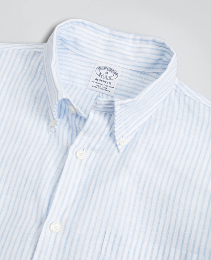 Regent Regular-Fit Sport Shirt, Irish Linen Dobby Stripe, image 2
