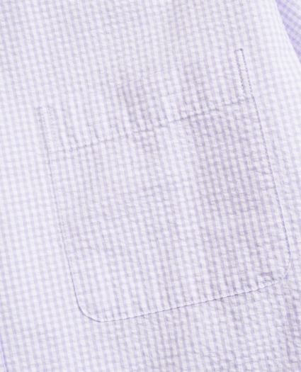 Regent Regular-Fit Sport Shirt, Seersucker Short-Sleeve Gingham, image 3