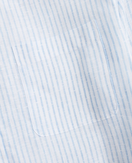 Milano Slim-Fit Sport Shirt, Irish Linen Dobby Stripe, image 3