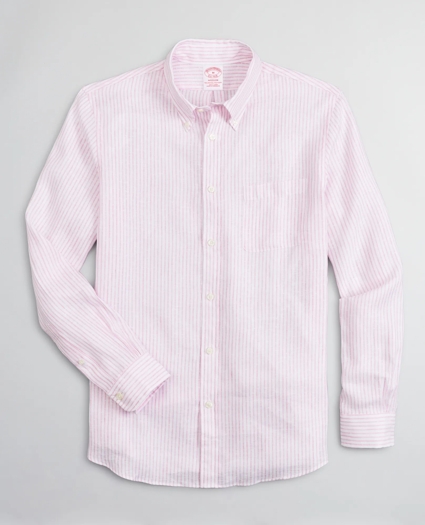 Madison Relaxed-Fit Sport Shirt, Irish Linen Dobby Stripe, image 1