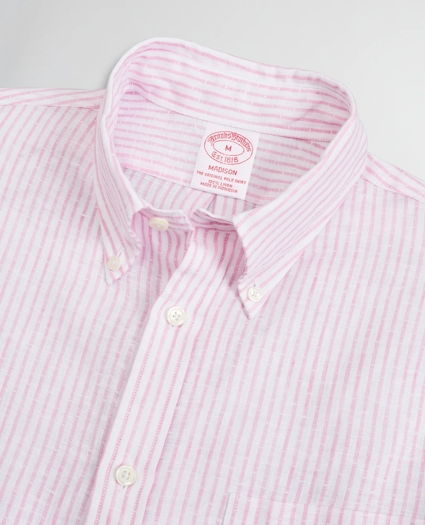 Madison Relaxed-Fit Sport Shirt, Irish Linen Dobby Stripe, image 2