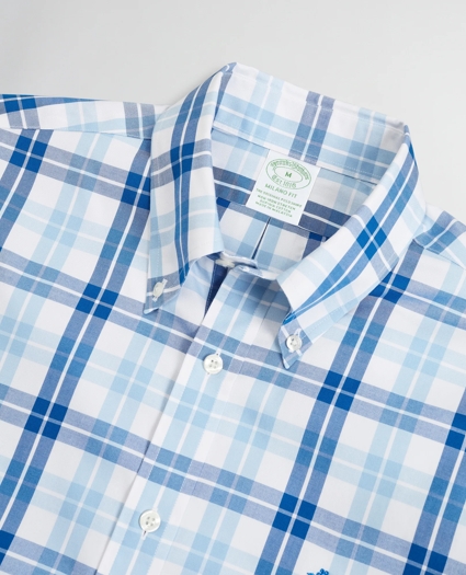 Stretch Milano Slim-Fit Sport Shirt, Non-Iron Check, image 2