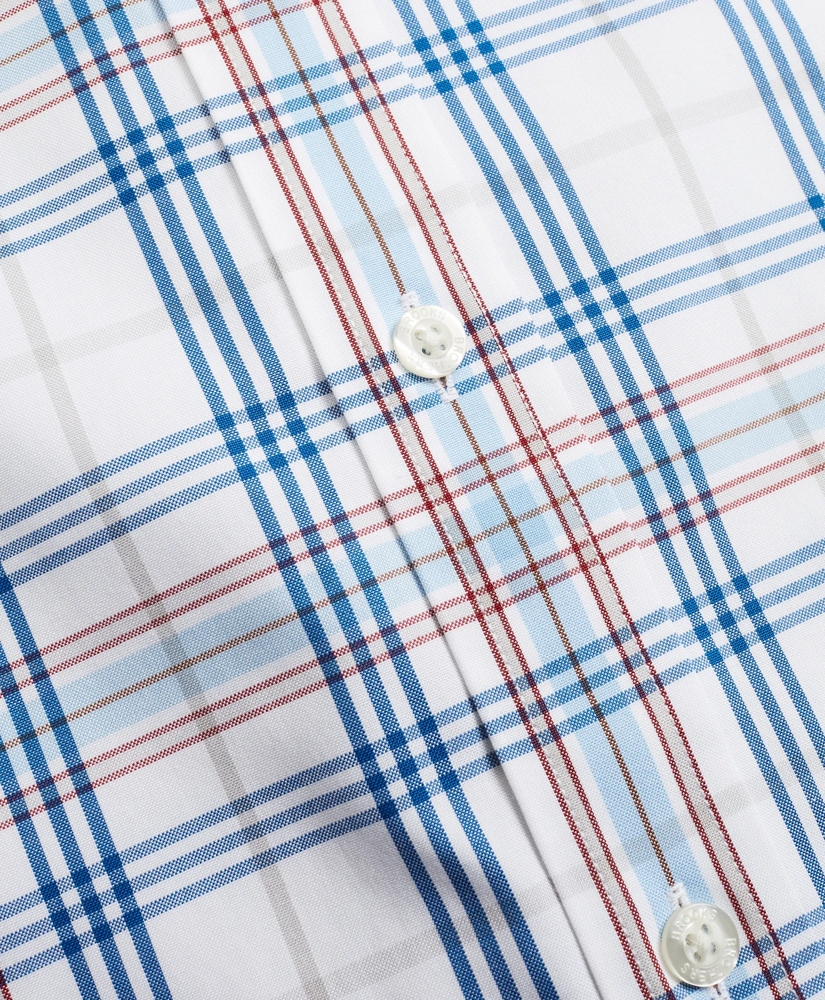 Stretch Milano Slim-Fit Sport Shirt, Non-Iron Multi-Plaid, image 3