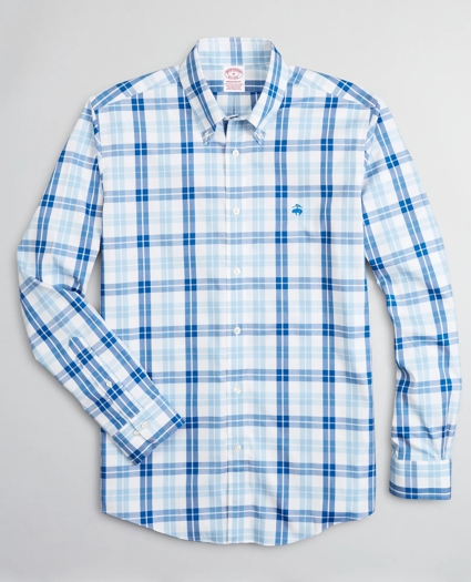 Stretch Madison Relaxed-Fit Sport Shirt, Non-Iron Check, image 1