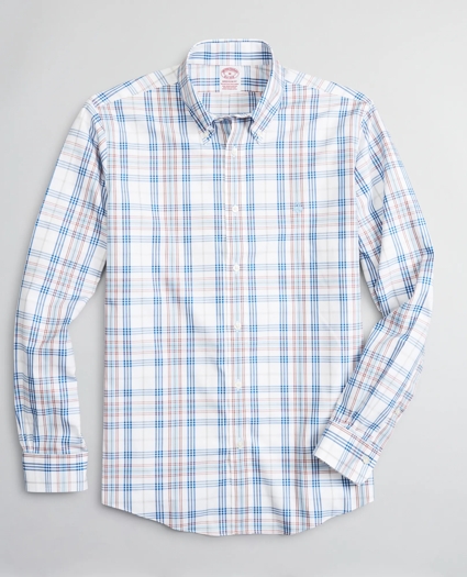 Stretch Madison Relaxed-Fit Sport Shirt, Non-Iron Multi-Plaid, image 1
