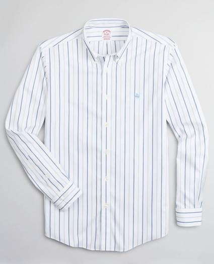 Stretch Madison Relaxed-Fit Sport Shirt, Non-Iron Stripe, image 1