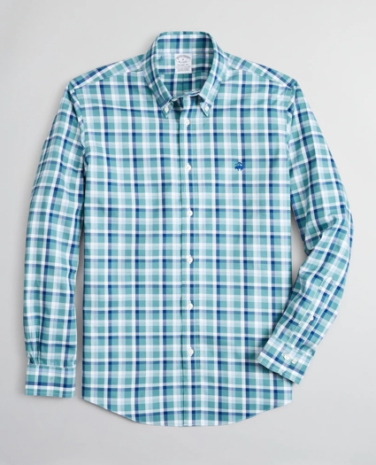 Stretch Regent Regular-Fit Sport Shirt, Non-Iron Ground Check, image 1