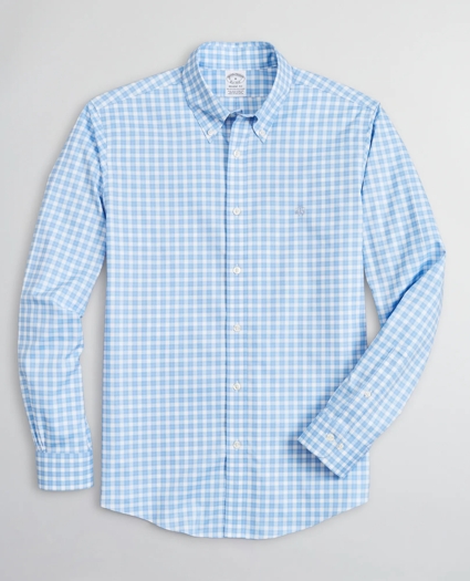 Stretch Regent Regular-Fit Sport Shirt, Non-Iron Micro-Check, image 1