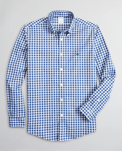 Stretch Regent Regular-Fit Sport Shirt, Non-Iron Micro-Check, image 1