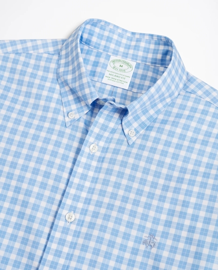 Stretch Milano Slim-Fit Sport Shirt, Non-Iron Micro-Check, image 2