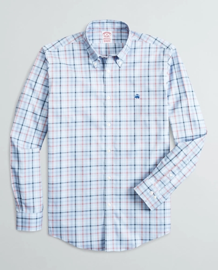 Stretch Madison Relaxed-Fit Sport Shirt, Non-Iron Plaid, image 1