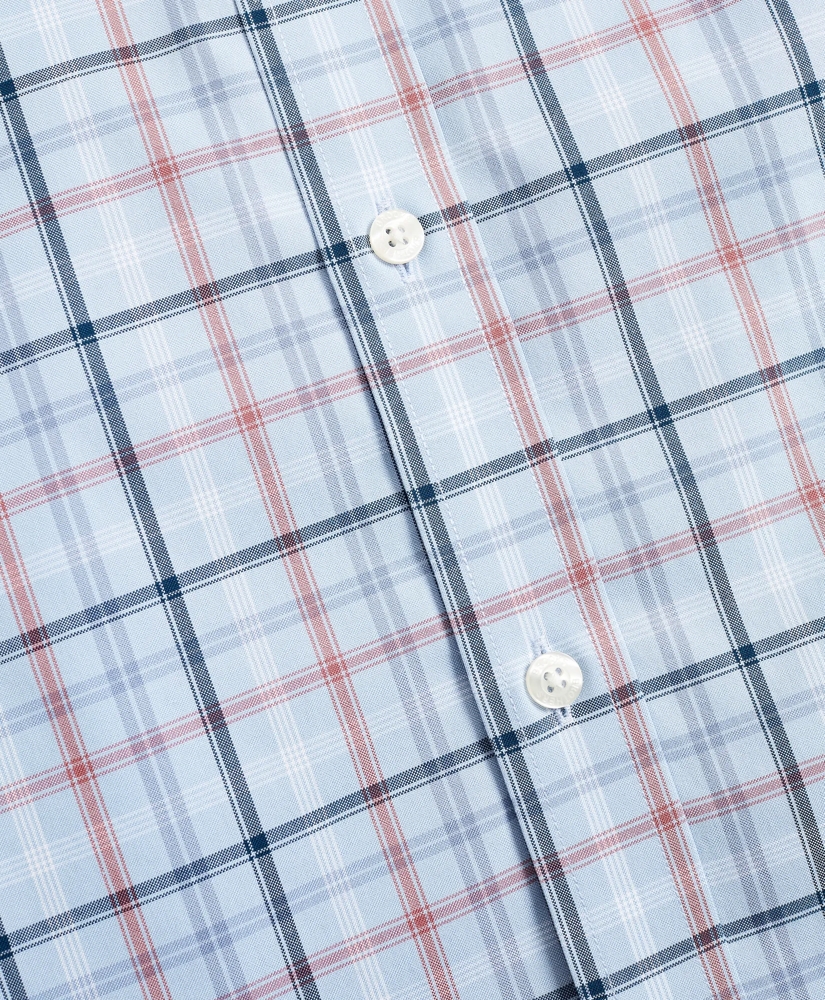 Stretch Milano Slim-Fit Sport Shirt, Non-Iron Plaid, image 3