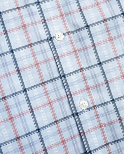 Stretch Milano Slim-Fit Sport Shirt, Non-Iron Plaid, image 3