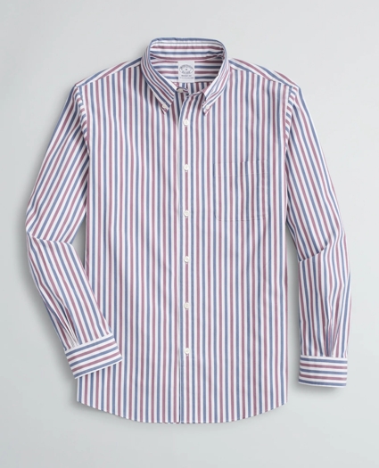 Regent Regular-Fit Sport Shirt, Brooks Brothers Stretch Performance Series with COOLMAX®, Alternating Stripe, image 1