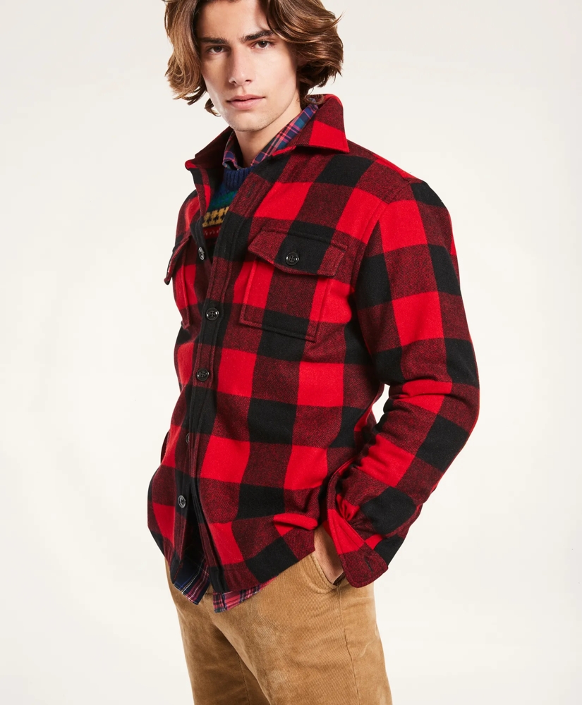 Wool-Blend Buffalo Check Shirt Jacket Wool-Blend Buffalo Check Shirt Jacket