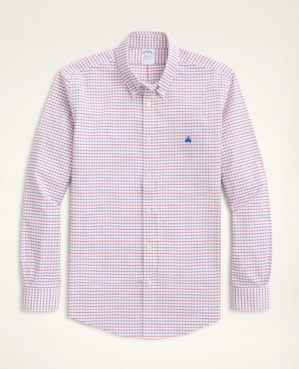 Regent Regular-Fit Sport Shirt, Non-Iron Oxford Windowpane, image 1