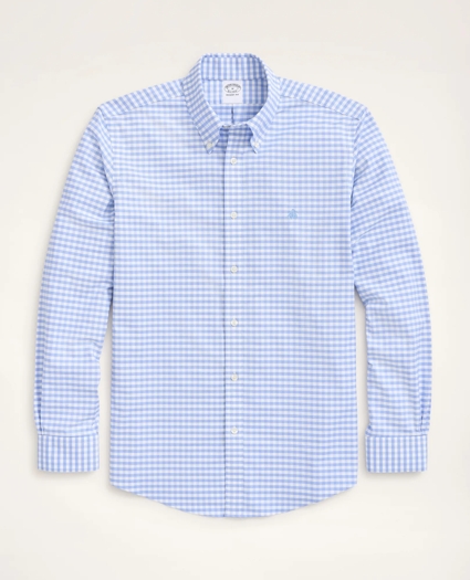Stretch Regent Regular-Fit Sport Shirt, Non-Iron Gingham Oxford, image 1