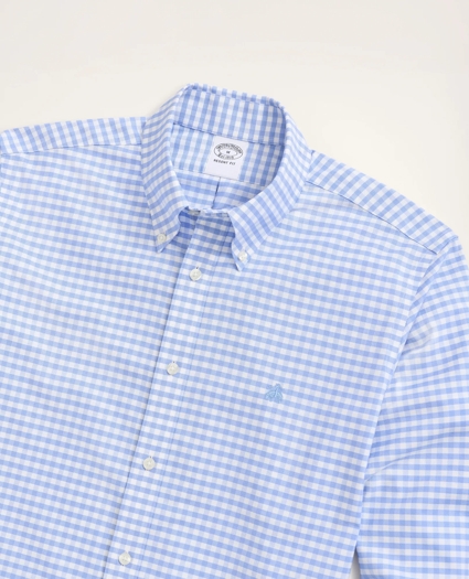 Stretch Regent Regular-Fit Sport Shirt, Non-Iron Gingham Oxford, image 2
