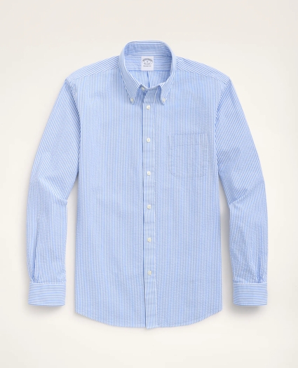 Regent Regular-Fit Sport Shirt, Seersucker Stripe, image 1