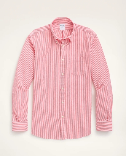 Regent Regular-Fit Sport Shirt, Seersucker Stripe, image 1