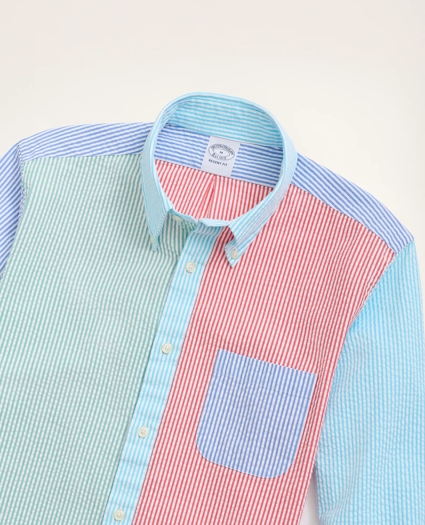 Regent Regular-Fit Sport Shirt, Seersucker Fun Stripe, image 2