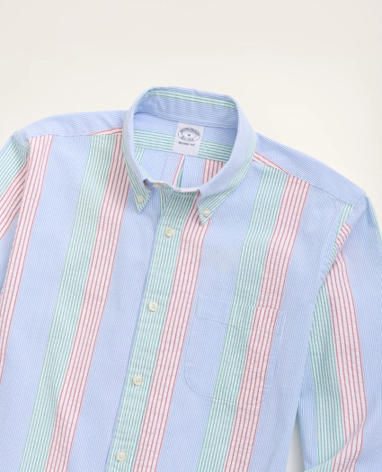 Regent Regular-Fit Sport Shirt, Seersucker Multi-Stripe, image 2