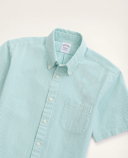 Regent Regular-Fit Sport Shirt, Short-Sleeve Seersucker Stripe, image 2