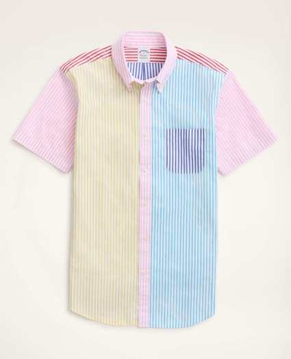 Regent Regular-Fit Short-Sleeve Sport Shirt, Poplin  Fun Stripe, image 1