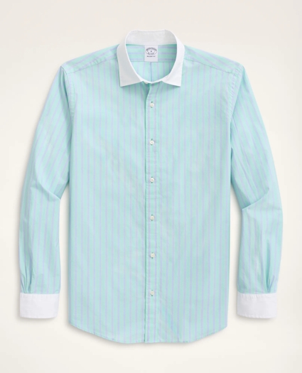 Regent Regular-Fit Sport Shirt, Poplin Contrast English Collar Stripe, image 1